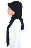 Mikaela - Schwarz & Blau Baumwolle Praktisch Hijab