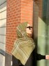 Muna - Khaki Gemustert Crepe Hijab - Mirach