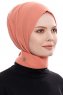 Narin - Lachsfarbe Praktisch Fertig Crepe Hijab