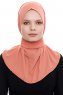 Narin - Lachsfarbe Praktisch Fertig Crepe Hijab