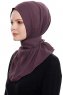 Narin - Lila Praktisch Fertig Crepe Hijab