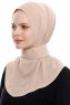 Narin - Leichtes Karamell Praktisch Fertig Crepe Hijab