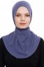 Narin - Royal Blue Praktisch Fertig Crepe Hijab