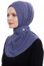 Narin - Royal Blue Praktisch Fertig Crepe Hijab
