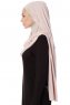 Naz - Altrosa & Helltaupe Praktisch Fertig Hijab - Ecardin