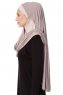 Naz - Steingrau & Altrosa Praktisch Fertig Hijab - Ecardin
