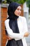 Nija - Schwarz Gemustertes Hijab - Sal Evi