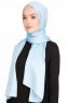 Nuray Glansig Ljusblå Hijab 8A04b