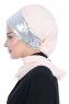Olga - Beige & Silber Praktisch Hijab