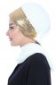 Olga - Creme & Gold Praktisch Hijab