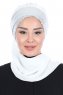 Olga - Offwhite & Silber Praktisch Hijab