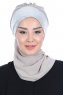 Olga - Taupe & Silber Praktisch Hijab