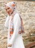 Pariza - Braun Blatt Gemustertes Hijab