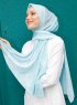 Pariza - Hellgrün Gemustertes Hijab
