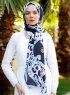 Peridot - Grau Gemustertes Hijab - Sal Evi