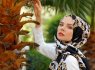 Peridot - Schwarz Gemustertes Hijab - Sal Evi
