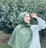 Qiana - Khaki Gemustert Baumwolle Hijab