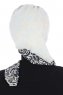 Regina - Navy Blau & Hellblau Chiffon Instant Turban