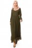 Samiya - Khaki Chiffon Kleid - Burun