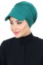 Sandra - Dunkelgrün Baumwolle Turban - Ayse Turban
