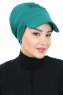 Sandra - Dunkelgrün Baumwolle Turban - Ayse Turban