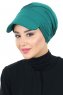 Sandra - Dunkelgrün Baumwolle Turban - Ayse Turban