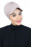 Sandra - Taupe Baumwolle Turban - Ayse Turban