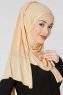 Seda Gold Jersey Hijab Sjal Ecardin 200234c