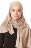 Seda - Taupe Jersey Hijab - Ecardin