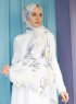 Yumna - Grau Gemustertes Hijab