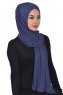 Sofia - Navy Blau Baumwolle Praktisch Hijab