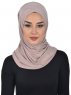Sofia - Taupe Baumwolle Praktisch Hijab