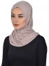 Sofia - Taupe Baumwolle Praktisch Hijab