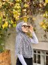 Suha - Schwarz & Weiß Leopard Gemustert Baumwolle Hijab