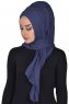 Tamara - Navy Blau Baumwolle Praktisch Hijab