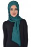 Tamara - Dunkelgrün Baumwolle Praktisch Hijab
