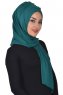 Tamara - Dunkelgrün Baumwolle Praktisch Hijab