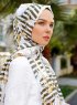 Ulima - Khaki Gemustertes Hijab - Sal Evi