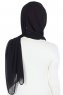 Vera - Bordeaux & Schwarz Praktisch Chiffon Hijab