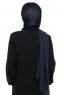 Vera - Creme & Navy Blau Praktisch Chiffon Hijab