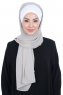Vera - Creme & Taupe Praktisch Chiffon Hijab