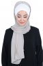 Vera - Creme & Taupe Praktisch Chiffon Hijab