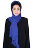 Vera - Schwarz & Blau Praktisch Chiffon Hijab