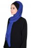 Vera - Schwarz & Blau Praktisch Chiffon Hijab
