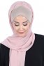 Vera - Taupe & Altrosa Praktisch Chiffon Hijab