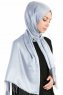 Verda Grå Satin Hijab Sjal Madame Polo 130012-4