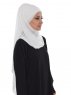 Viola Offwhite Chiffon Hijab Ayse Turban 325524-2