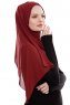 Yara - Bordeaux Praktisch Fertig Crepe Hijab