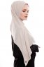 Yara - Helltaupe Praktisch Fertig Crepe Hijab