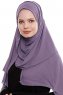 Yara - Pflaume Praktisch Fertig Crepe Hijab